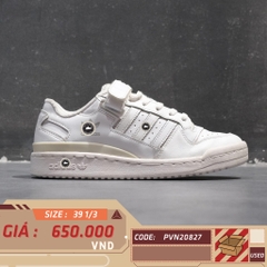 ADIDAS FORUM LOW J TRIPLE WHITE FY7973 SIZE 39 1/3 GIÀY 2HAND CHÍNH HÃNG PVN20827