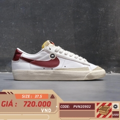 NIKE BLAZER LOW '77 'WHITE TEAM RED' DC4769 104 SIZE 37.5 GIÀY 2HAND CHÍNH HÃNG PVN20902