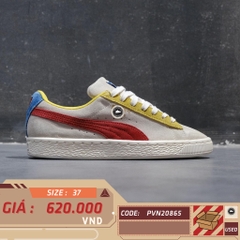 PUMA Suede Classic 'White Super Lemon Red' 365347 89 SIZE 37 GIÀY 2HAND CHÍNH HÃNG PVN20865