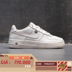 NIKE AIR FORCE 1 LOW GS 'WHITE' 314192 117 SIZE 36 GIÀY 2HAND CHÍNH HÃNG PVN20727