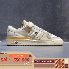 ADIDAS FORUM 84 LOW 'CREAM WHITE ALMOST YELLOW' HQ6332 SIZE 42 GIÀY 2HAND CHÍNH HÃNG PVN20384