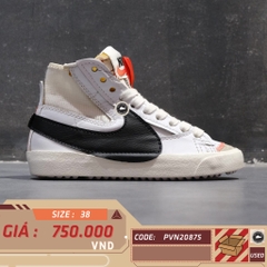 Nike Blazer Mid '77 Jumbo White Black DQ1471 100 SIZE 38 GIÀY 2HAND CHÍNH HÃNG PVN20875