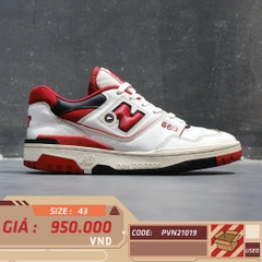 NEW BALANCE 550 'WHITE TEAM RED' BB550SE1 SIZE 43 GIÀY 2HAND CHÍNH HÃNG PVN21019