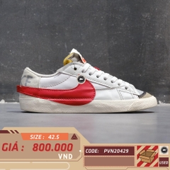 NIKE BLAZER LOW '77 JUMBO 'WHITE UNIVERSITY RED' DQ8769 100 SIZE 42.5 GIÀY 2HAND CHÍNH HÃNG PVN20429