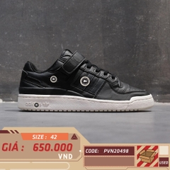 ADIDAS ORIGINALS FORUM LO 'BLACK WHITE' CG7135 SIZE 42 GIÀY 2HAND CHÍNH HÃNG PVN20498