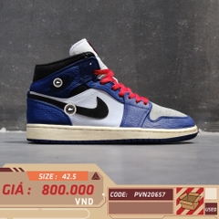 NIKE AIR JORDAN 1 RETRO MID SE 'DEEP ROYAL BLUE' 852542 400 SIZE 42.5 GIÀY 2HAND CHÍNH HÃNG PVN20657