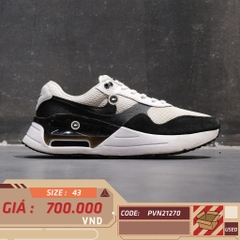 NIKE AIR MAX SYSTM WHITE/SUMMIT WHITE/BLACK DM9537-103 SIZE 43 GIÀY 2HAND CHÍNH HÃNG PVN21270
