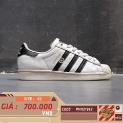 ADIDAS SUPERSTAR 'FOOTWEAR WHITE BLACK' EG4958 SIZE 42 GIÀY 2HAND CHÍNH HÃNG PVN21362