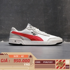 PUMA Caracal Sneakers White/Red 369863-28 SIZE 42 GIÀY 2HAND CHÍNH HÃNG PVN21351