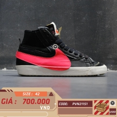 NIKE BLAZER MID '77 JUMBO 'BLACK BRIGHT CRIMSON' DD3111 001 SIZE 42 GIÀY 2HAND CHÍNH HÃNG PVN21151