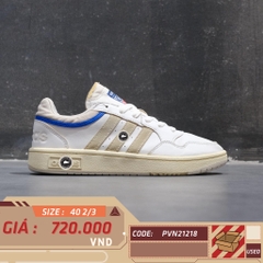 ADIDAS HOOPS 3.0 'CHALK WHITE' GZ1346 SIZE 40 2/3 GIÀY 2HAND CHÍNH HÃNG PVN21218