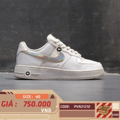 Nike Wmns Air Force 1 Low 'Iridescent Swoosh' CJ1646-100 SIZE 40 GIÀY 2HAND CHÍNH HÃNG PVN21210