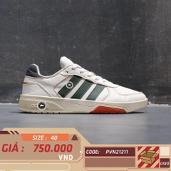 ADIDAS CourtBeat Court Lifestyle 'White Green Oxide' GX1743 SIZE 40 GIÀY 2HAND CHÍNH HÃNG PVN21211