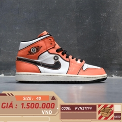 Air Jordan 1 Mid SE Turf Orange DD6834 802 SIZE 40 GIÀY 2HAND CHÍNH HÃNG PVN21774
