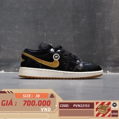 JORDAN 1 LOW GS 'METALLIC GOLD' 554723 032 SIZE 38 GIÀY 2HAND CHÍNH HÃNG PVN22153