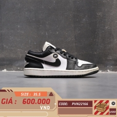 NIKE AIR JORDAN 1 LOW SE HOMAGE WHITE BLACK DR0502 101 SIZE 35.5 GIÀY 2HAND CHÍNH HÃNG PVN22166