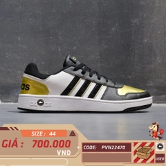 ADIDAS HOOPS 2.0 'BLACK GOLD WHITE' H01196 SIZE 44 GIÀY 2HAND CHÍNH HÃNG PVN22470