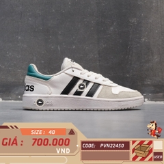 🔥 ADIDAS HOOPS 2.0 – WHITE/BLACK/GREEN – SIZE 40 – PVN22450 – CHÍNH HÃNG