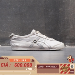 🔥 ONITSUKA TIGER MEXICO 66 – WHITE/BLACK – SIZE 39.5 – PVN22252 – CHÍNH HÃNG