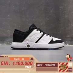 Jordan Nu Retro 1 Low White Black (GS) - FB4412 100 - Size 36 - GIÀY 2HAND CHÍNH HÃNG 23048