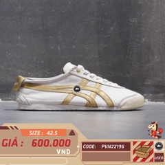 ONITSUKA TIGER MEXICO 66 WHITE RICH GOLD DL408-0194 SIZE 42.5 GIÀY 2HAND CHÍNH HÃNG 22196