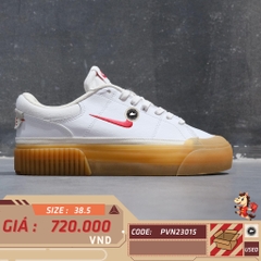 Nike Court Legacy Lift White University Red Gum - FV5526 103 - Size 38.5 - GIÀY 2HAND CHÍNH HÃNG 23015