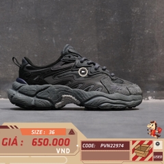 🔥 FILA Fern Sneakers 'Black Grey' – SIZE 36 2/3 – PVN22974 – CHÍNH HÃNG