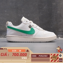 🔥 NIKE COURT BOROUGH LOW RECRAFT ‘WHITE/GREEN’ – SIZE 38 – PVN22961 – CHÍNH HÃNG