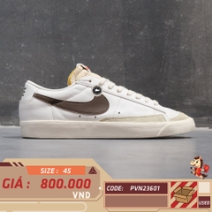 Nike Blazer Low '77 Vintage White Chocolate - DA6364 100 - Size 45 - GIÀY 2HAND CHÍNH HÃNG PVN23601