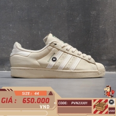 🔥 ADIDAS SUPERSTAR ‘OFF WHITE / DARK GREEN’ – SIZE 44 – PVN22903 – CHÍNH HÃNG