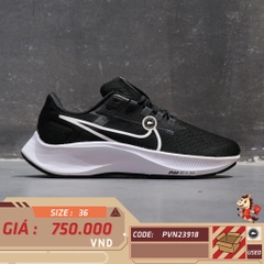 🔥 NIKE AIR ZOOM PEGASUS 38 “BLACK/WHITE” – SIZE 36.5 – PVN23918 – CHÍNH HÃNG