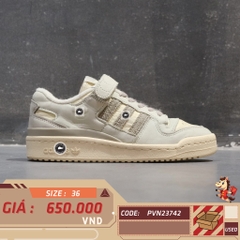 🔥 ADIDAS FORUM 84 LOW “LINEN GREEN / CREAM WHITE / METAL GREY” – SIZE 36 2/3 – PVN23725 – CHÍNH HÃNG