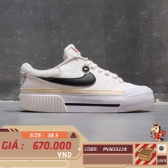 🔥 NIKE COURT LEGACY LIFT – DM7590-100 – SIZE 38.5 – PVN23228 – CHÍNH HÃNG