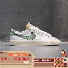 🔥 Giày Nike Blazer Low 77 'Tartan' DV0801‑100 – SIZE 40 – PVN23473 – CHÍNH HÃNG