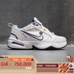 🔥 NIKE AIR MONARCH IV “WHITE NAVY/METALLIC SILVER” – SIZE 36.5 – PVN23966 – CHÍNH HÃNG