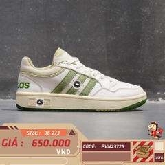 🔥 ADIDAS NEO HOOPS 3.0 “WHITE/GREEN” – SIZE 36 2/3 – PVN23725 – CHÍNH HÃNG