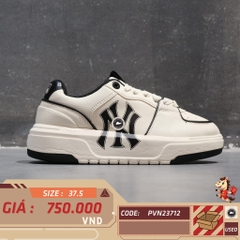 🔥 Giày MLB Chunky Liner New York Yankees White Black – SIZE 37.5 – PVN23896 – CHÍNH HÃNG