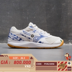 🔥 MIZUNO SKY BLASTER 4 WIDE “WHITE/BLUE” – SIZE 36.5 – PVN23896 – CHÍNH HÃNG