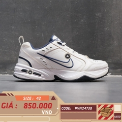 🔥 NIKE AIR MONARCH IV ‘WHITE NAVY’ – SIZE 42 – PVN24738 – CHÍNH HÃNG