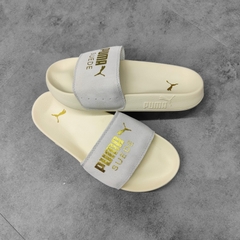 (MỚI CHÍNH HÃNG) Dép Puma Suede Leadcat màu kem bạc