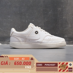 Nike Court Vision Low Next Nature Triple White - DH2987 100 - Size 43 - GIÀY 2HAND CHÍNH HÃNG PVN24507