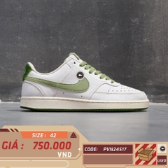 Nike Court Vision Low 'White Oil Green' - FJ5480 100 - Size 42 - GIÀY 2HAND CHÍNH HÃNG PVN24517