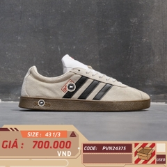 Adidas VL Court 2.0 Grey Black Gum - HQ1802 - Size 43 1/3 - GIÀY 2HAND CHÍNH HÃNG 24375
