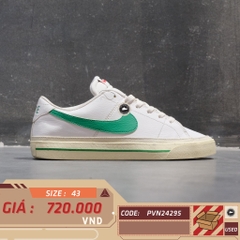 Nike Court Legacy Next Nature White Green - FN4292 100 - Size 43 - GIÀY 2HAND CHÍNH HÃNG PVN24295