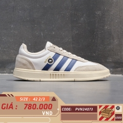 Adidas Gradas 'White Cream Blue' - FX9303 - Size 42 2/3 - GIÀY 2HAND CHÍNH HÃNG PVN24073