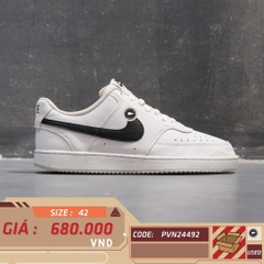 Nike Court Vision Low Next Nature - DH2987 101 - Size 42 - GIÀY 2HAND CHÍNH HÃNG PVN24492
