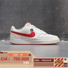Nike Court Vision Low Next Nature White University Red - HF1744 101 - Size 41 - GIÀY 2HAND CHÍNH HÃNG PVN24378