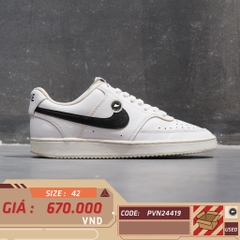 Nike Court Vision Low 'White Black' - CD5463 101 - Size 42 - GIÀY 2HAND CHÍNH HÃNG PVN24419