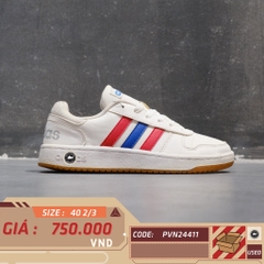 ADIDAS NEO HOOPS 2.0 'WHITE RED BLUE' FW9349 - Size 40 2/3 - GIÀY 2HAND CHÍNH HÃNG PVN2441111