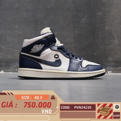 NIKE AIR JORDAN 1 MID ‘OBSIDIAN’ 554724-174 - Size 40.5 - GIÀY 2HAND CHÍNH HÃNG PVN24235